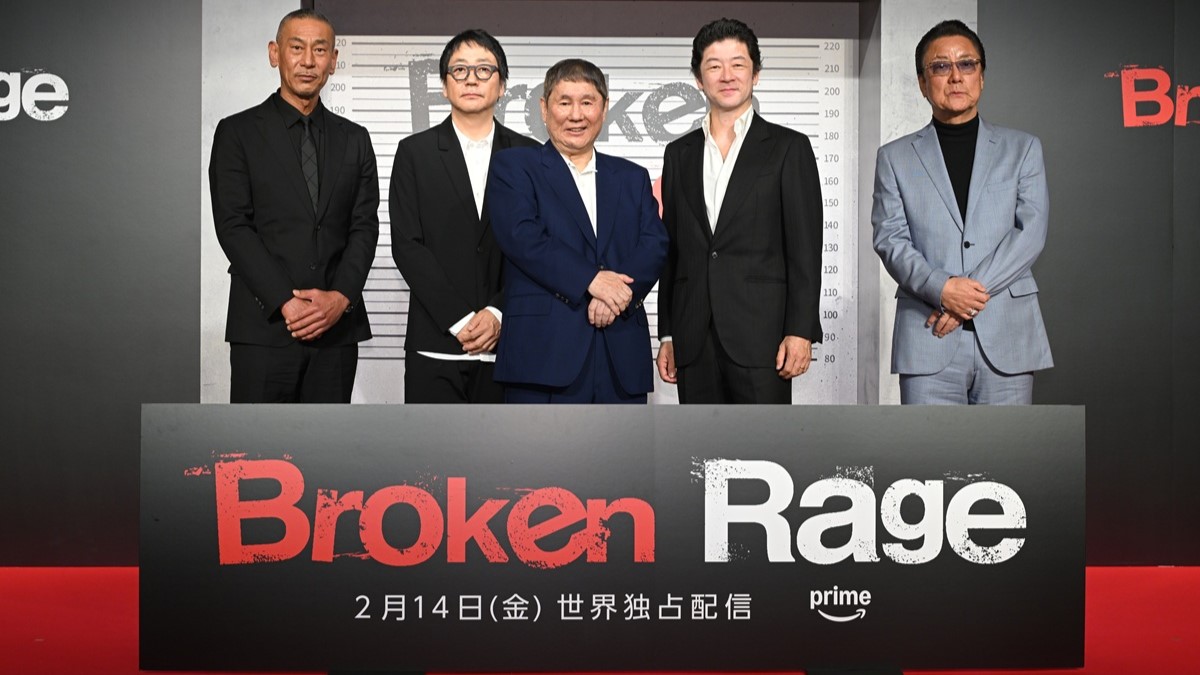 『Broken Rage』の北野武監督をはじめ、浅野忠信、大森南朋、白竜、國本鍾建らキタノ組常連俳優陣の写真