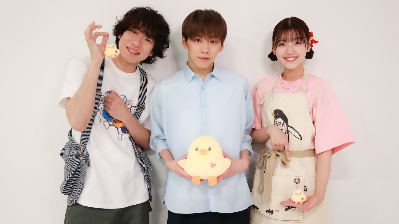 ドラマ『ぴーすおぶせーふ』に出演する基俊介(IMP.)、佐々木美玲、落合モトキ